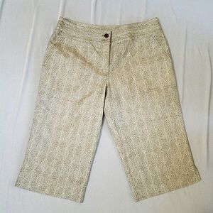 Sigrid Olsen Poet 09 Tan Below Knee Capris with Pockets